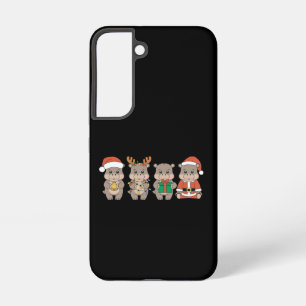 Funda Para Samsung Galaxy S22 Navidad de Moo Deng Hipopótamo Bebé