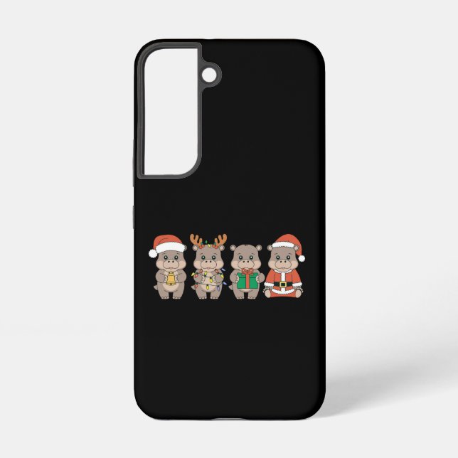 Funda Para Samsung Galaxy Navidad de Moo Deng Hipopótamo Bebé (Reverso )