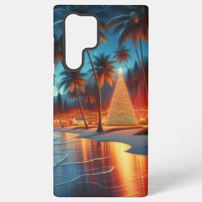 Funda Para Samsung Galaxy Navidad hawaiana/tropical (Reverso )
