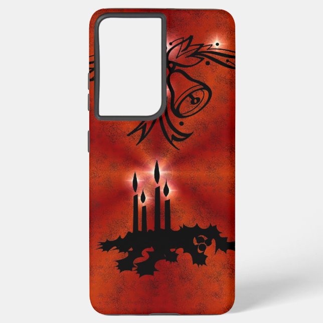 Funda Para Samsung Galaxy Navidades Artdeco en arcoiris rojo (Reverso )