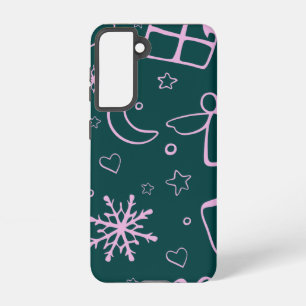 Funda Para Samsung Galaxy S21 Navidades de celebración de tarjetas de antecedent