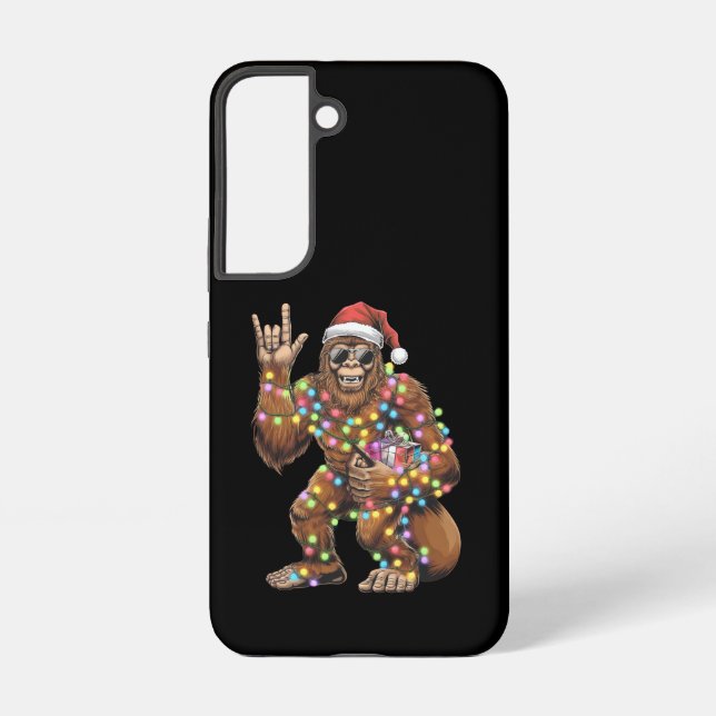 Funda Para Samsung Galaxy Navidades de Santa Bigfoot iluminan la diversión d (Reverso )