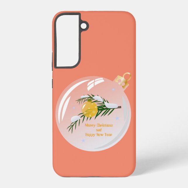 Funda Para Samsung Galaxy Navidades decorados se ramifican en baudible (Reverso )