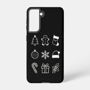 Funda Para Samsung Galaxy S21 Navidades Doodle Gingerbread Tree Candy Xmas
