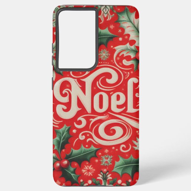 Funda Para Samsung Galaxy Navidades Estuche para teléfono rojo y verde Noel (Reverso )