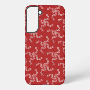 Funda Para Samsung Galaxy S22+ Navidades Garland Red, decoración de Navidades, na