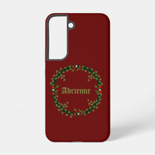 Funda Para Samsung Galaxy S22 Navidades góticos Personalizado Wreath