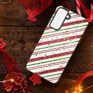 Funda Para Samsung Galaxy S21 Navidades Purpurinoso a rayas
