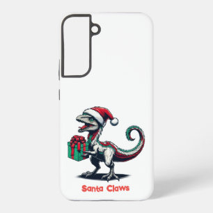 Funda Para Samsung Galaxy S22+ Navidades Santa hat raptor