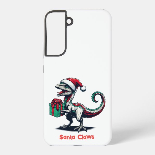 Funda Para Samsung Galaxy Navidades Santa hat raptor (Reverso )
