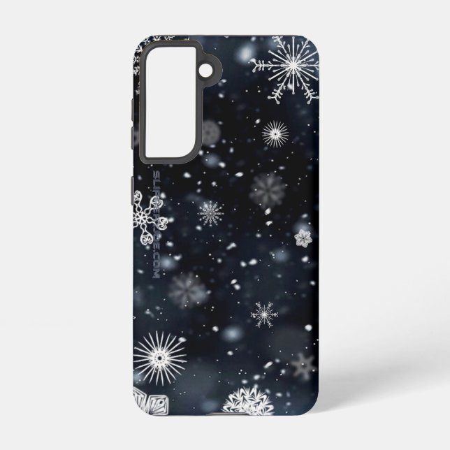 Funda Para Samsung Galaxy Navidades SlipperyJoe cayendo varios tamaños de fo (Reverso )