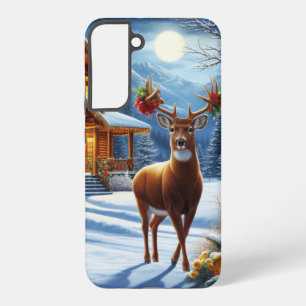 Funda Para Samsung Galaxy S22+ Navidades/Winter Deer Lodge