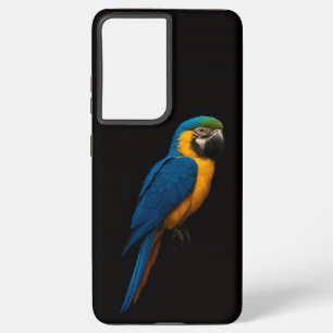 Funda Para Samsung Galaxy S21 Ultra Negro 4 Luxe Galaxy S21 Ultra, Guacamayo Azul y Am
