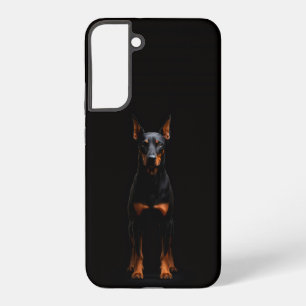 Funda Para Samsung Galaxy S22+ Negro 4 Luxe Galaxy S22 Plus, Doberman Guardián