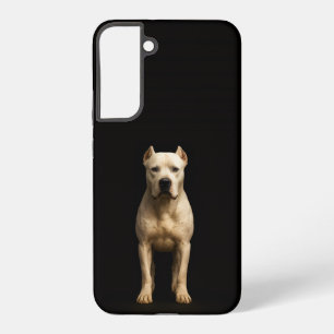 Funda Para Samsung Galaxy S22+ Negro 4 Luxe Galaxy S22 Plus, Dogo Argentino Audaz