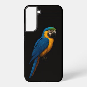 Funda Para Samsung Galaxy S22+ Negro 4 Luxe Galaxy S22 Plus, Guacamayo Azul y Ama