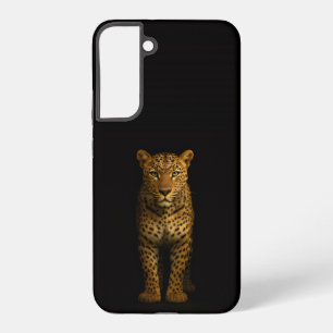 Funda Para Samsung Galaxy S22+ Negro 4 Luxe Galaxy S22 Plus, Majestuoso Leopardo