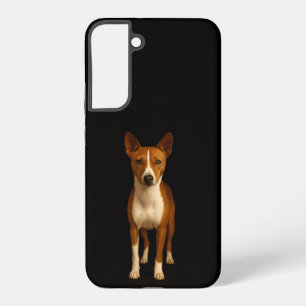 Funda Para Samsung Galaxy S22+ Negro 4 Luxe Galaxy S22 Plus, Perro Basenji Elegan