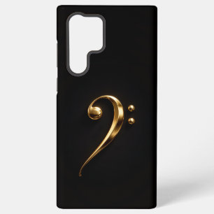 Funda Para Samsung Galaxy S22 Ultra Negro 4 Luxe Galaxy S22 Ultra, Clave de Fa Dorada