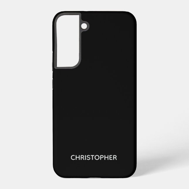 Funda Para Samsung Galaxy Negro Personalizado Simple Liso (Reverso )