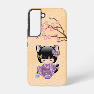 Funda Para Samsung Galaxy S22 Neko Kokeshi Doll - Chica Geisha
