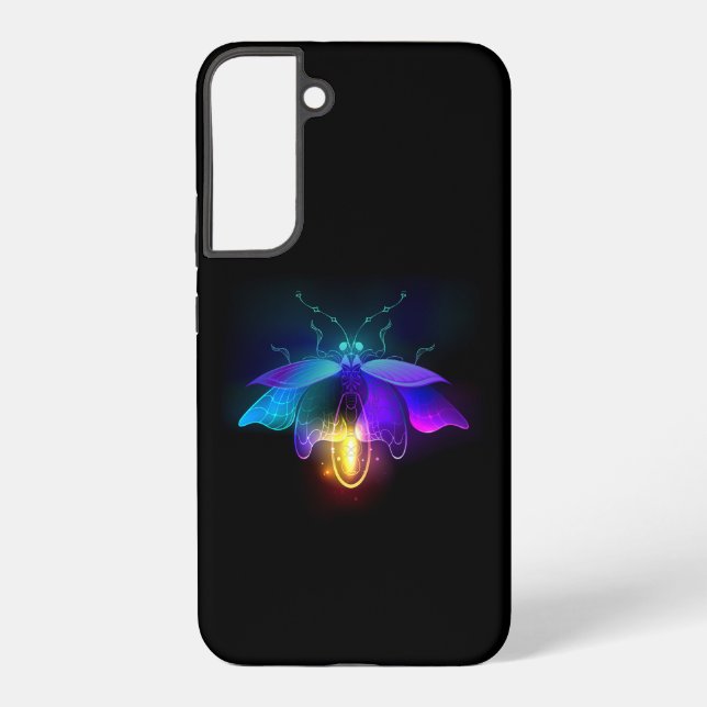 Funda Para Samsung Galaxy Neon Firefly en negro (Reverso )