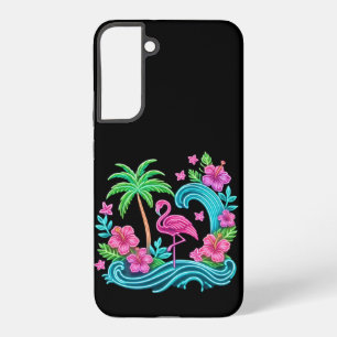 Funda Para Samsung Galaxy S22+ Neon Flamingo Tropical