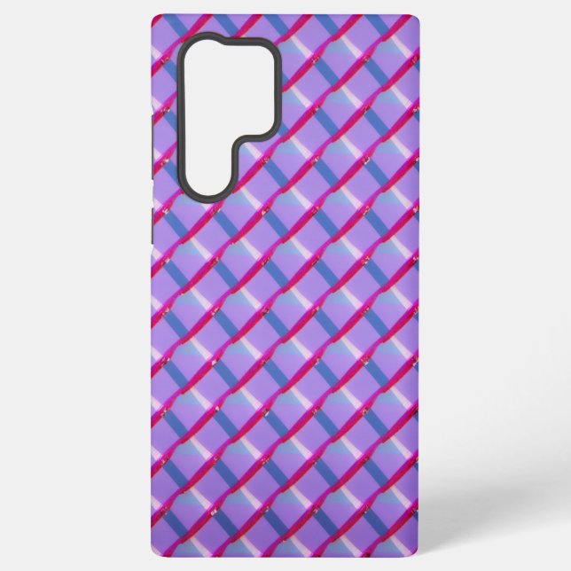 Funda Para Samsung Galaxy Neon Gradient Plaid Phone Case (Reverso )