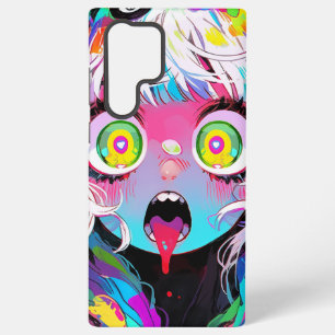 Funda Para Samsung Galaxy S22 Ultra Neon Kawaii Shockwave: Psicodélico Chica de anime
