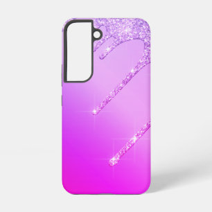 Funda Para Samsung Galaxy S22 Neón Purpura Rosa Brillo Destello