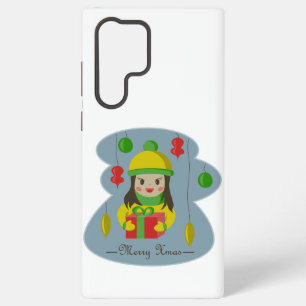 Funda Para Samsung Galaxy S22 Ultra Niña con caja de regalo de Navidad