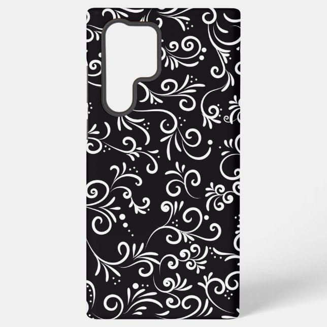 Funda Para Samsung Galaxy Niza Ornamental Elegante Negro (Reverso )