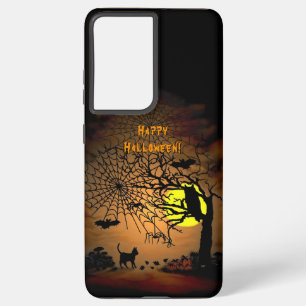 Funda Para Samsung Galaxy S21 Ultra Noche de Halloween, ¡Feliz Halloween!
