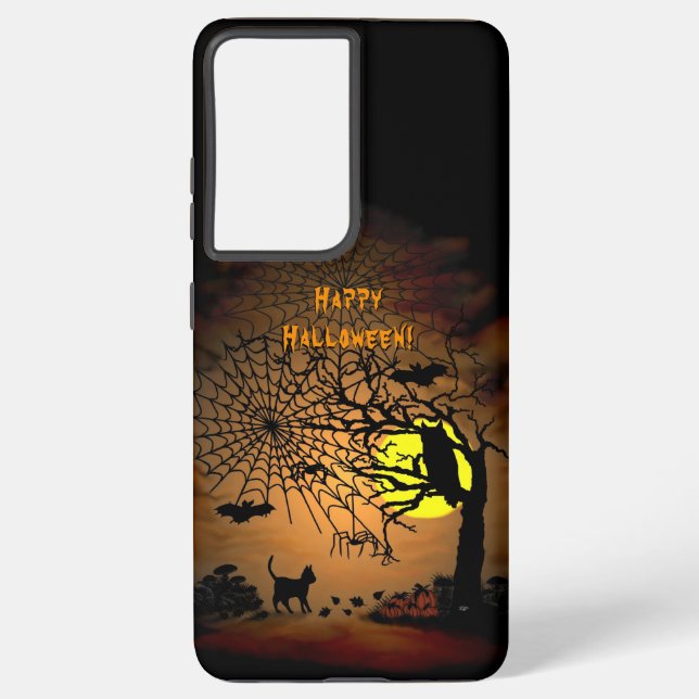 Funda Para Samsung Galaxy Noche de Halloween, ¡Feliz Halloween! (Reverso )