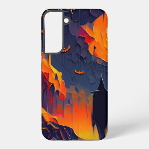 Funda Para Samsung Galaxy S22+ Noche moderna abstracta de Halloween