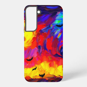 Funda Para Samsung Galaxy S22+ Noche moderna abstracta de Halloween