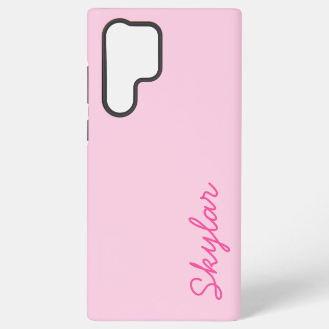 Funda Para Samsung Galaxy Nombre cursivo del Personalizado rosado rosado ros (Reverso )