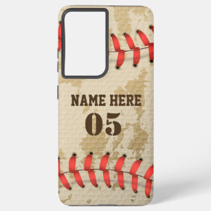 Funda Para Samsung Galaxy S21 Ultra Nombre de béisbol vintage personalizado número ret