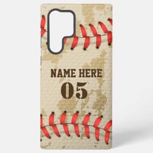 Funda Para Samsung Galaxy S22 Ultra Nombre de béisbol vintage personalizado número ret