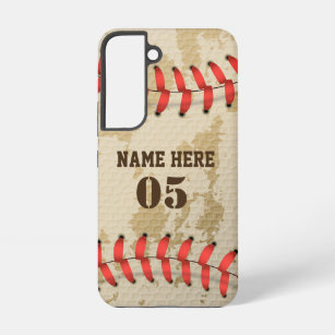 Funda Para Samsung Galaxy S22 Nombre de béisbol vintage personalizado número ret
