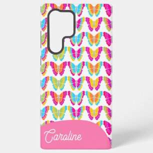 Funda Para Samsung Galaxy S22 Ultra Nombre de mariposas de arcoíris multicolor lindas