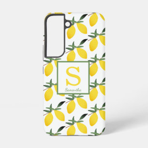 Funda Para Samsung Galaxy S22 Nombre de monograma de limón cítrico