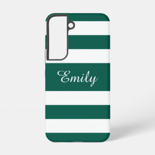 Funda Para Samsung Galaxy S22 Nombre de rayas verdes modernas