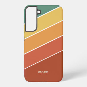 Funda Para Samsung Galaxy S22+ nombre de rayas vintage años 80