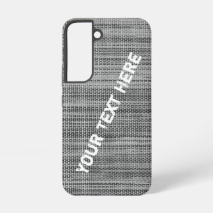 Funda Para Samsung Galaxy S22 Nombre de texto personalizado de tela gris falsa