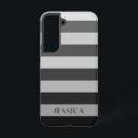 Funda Para Samsung Galaxy S22 Nombre del patrón de rayas grises modernas<br><div class="desc">Patrón moderno de franjas grises Nombre Samsung Galaxy S22 Funda.</div>