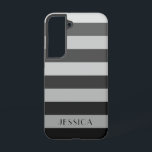Funda Para Samsung Galaxy S22 Nombre del patrón de rayas grises modernas<br><div class="desc">Patrón moderno de franjas grises Nombre Samsung Galaxy S22 Funda.</div>