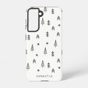 Funda Para Samsung Galaxy S21 Nombre del patrón del bosque blanco de invierno mi