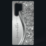 Funda Para Samsung Galaxy S22 Ultra Nombre escrito a mano Purpurina de imitación Metal<br><div class="desc">El diseño es una foto y los fundas no están hechos con purpurinas, secuencias, metales o bosques reales. Este diseño también está disponible en otros modelos de teléfono. Elija Tipo de dispositivo para ver otros fundas de iPhone, Samsung Galaxy o Google. Algunos estilos se pueden cambiar seleccionando Estilo si se...</div>