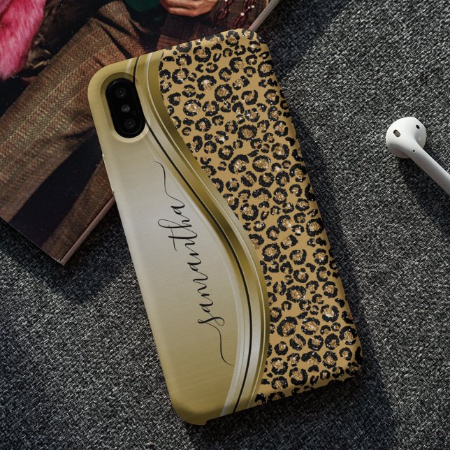 Funda Para Samsung Galaxy Nombre manuscrito del leopardo dorado Funda-mate M (Subido por el creador)